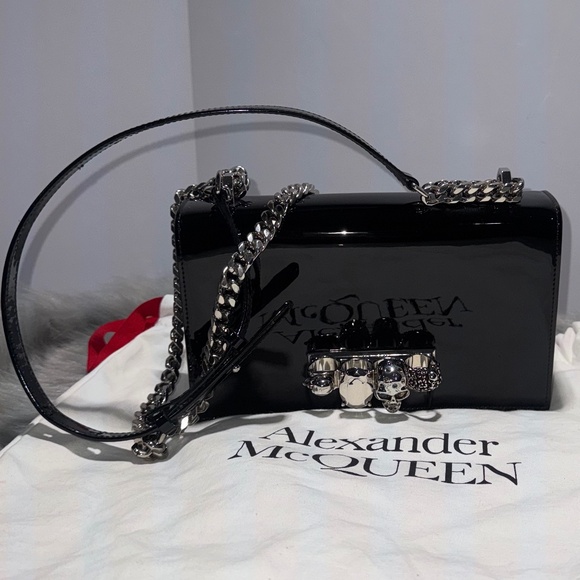Alexander McQueen Handbags - Alexander McQueen Black Patton Leather Shoulder Bag~w/COA
